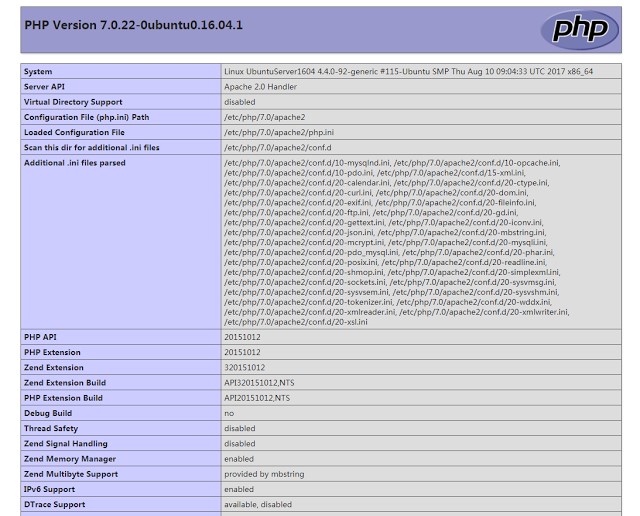 UbuntuServer16.04安装LAMP